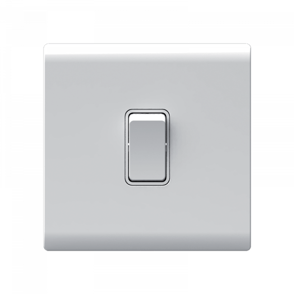 LONDON ONE BUTTON TWO WAY SWITCH WHITE