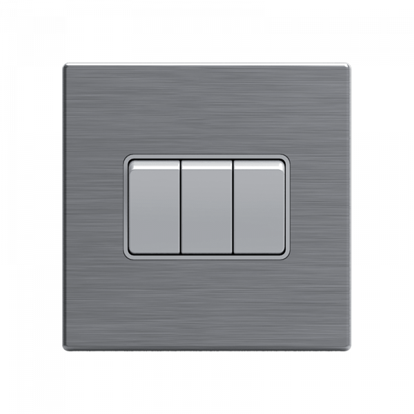 LONDON THREE BUTTONS ONE WAY SWITCH CHROME
