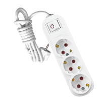 MULTIPLUG ТRIPLE 3M H05VV-F 3G1.5MM2 + SWITCH WHITE                                                                                                                                                                                                            