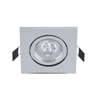 LED SPOT LAMPA METALNA ČETVRTASTA 6W GU10 2700K HROM