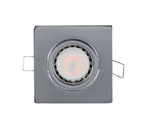 LED METALNA KVADRATNA SPOTLAMPA PAR 16 5.5W 2700-3000K HROM