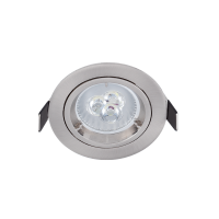 LED SPOT LAMPA METALNA OKRUGLA 6W GU10 2700K SATENSKI NIKL